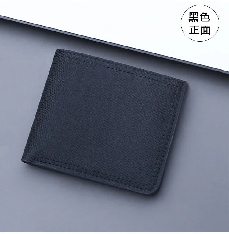 Canvas Men Wallet Black/blue/gray Card Holder Wallet Male Money Bag ID/photo/bank Holder Short Purse Credit Card Case Bag