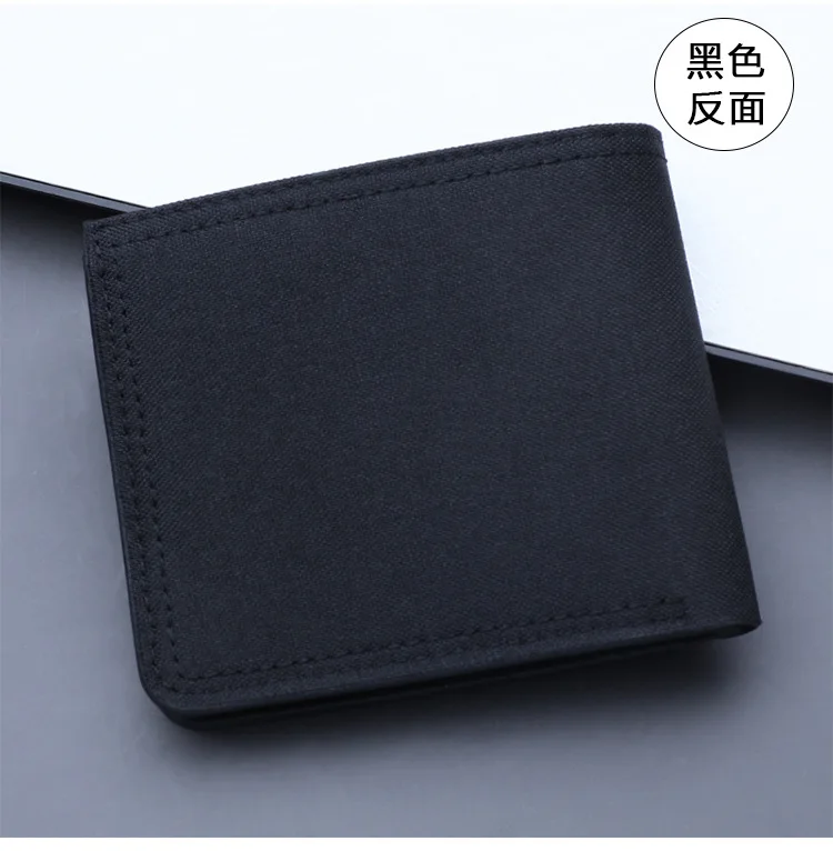 Canvas Men Wallet Black/blue/gray Card Holder Wallet Male Money Bag ID/photo/bank Holder Short Purse Credit Card Case Bag