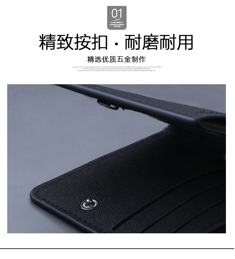 Canvas Men Wallet Black/blue/gray Card Holder Wallet Male Money Bag ID/photo/bank Holder Short Purse Credit Card Case Bag