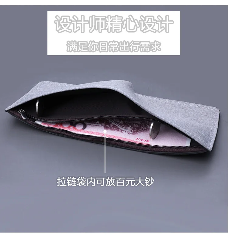 Canvas Men Wallet Black/blue/gray Card Holder Wallet Male Money Bag ID/photo/bank Holder Short Purse Credit Card Case Bag