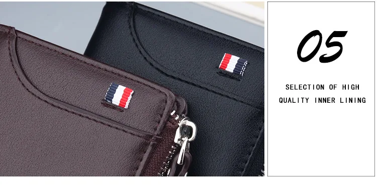 Vintage Men Leather Luxury Wallet Short Slim Male Purses Money Clip Credit Card Dollar Wallet Mens Card Purse
