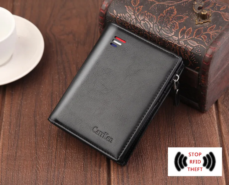 Vintage Men Leather Luxury Wallet Short Slim Male Purses Money Clip Credit Card Dollar Wallet Mens Card Purse