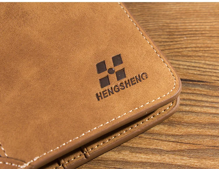 Men's Wallet Leather Billfold Slim Hipster Cowhide Credit Card/ID Holders Inserts Coin Purses Luxury Business Foldable Wallet