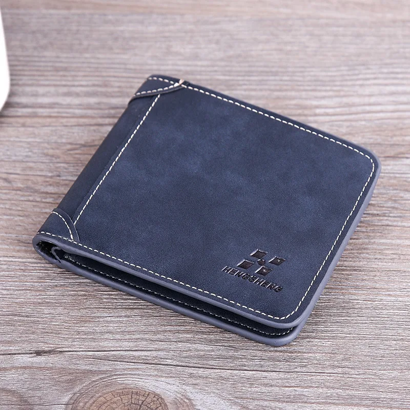 Men's Wallet Leather Billfold Slim Hipster Cowhide Credit Card/ID Holders Inserts Coin Purses Luxury Business Foldable Wallet