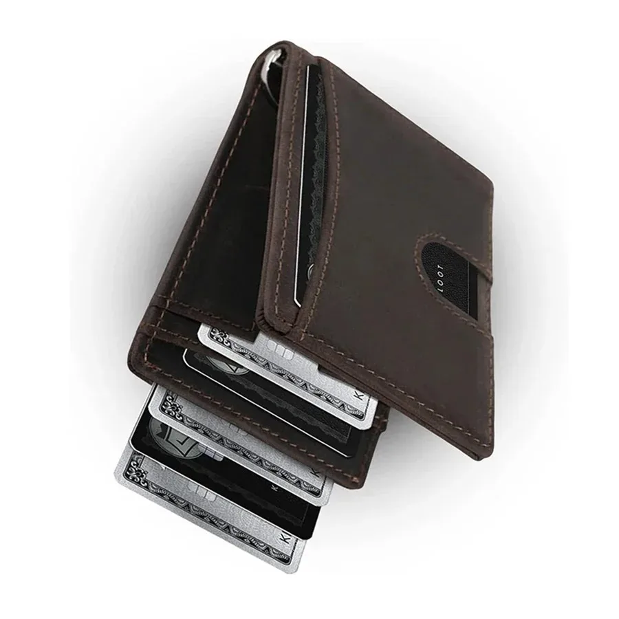 Money Clip Wallet for Men Slim Minimalist Mens RFID Blocking Vintage Card Wallet Money Clip Wallet for Men Slim Minimalist Mens RFID Blocking Vintage Card Wallet