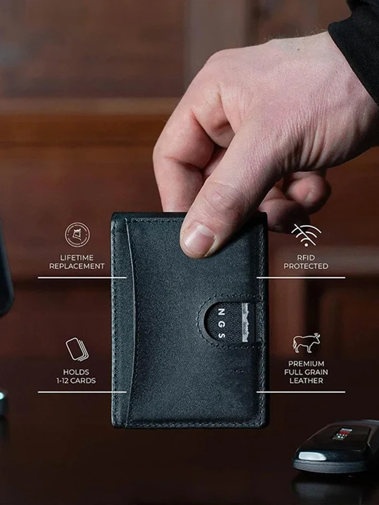 Money Clip Wallet for Men Slim Minimalist Mens RFID Blocking Vintage Card Wallet Money Clip Wallet for Men Slim Minimalist Mens RFID Blocking Vintage Card Wallet