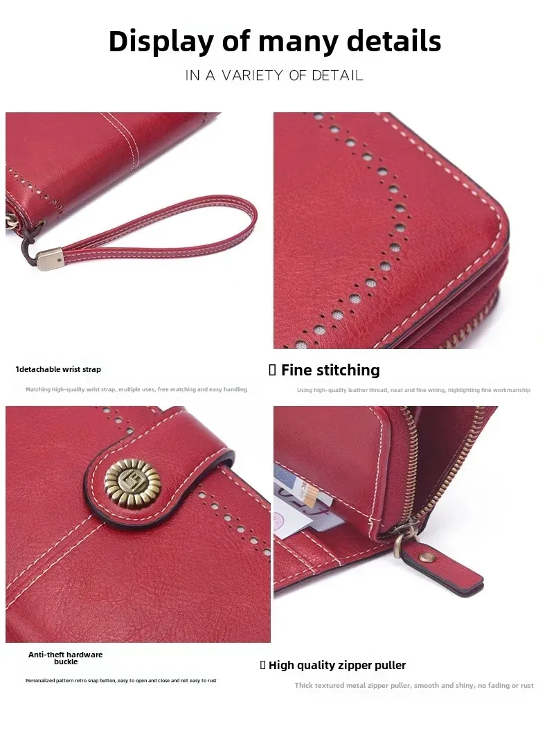 High Quality Women Wallet Anti-theft Leather Wallets For Woman Long Zipper Large Ladies Clutch Bag Female Purse Card Holder High Quality Women Wallet Anti-theft Leather Wallets For Woman Long Zipper Large Ladies Clutch Bag Female Purse Card Holder