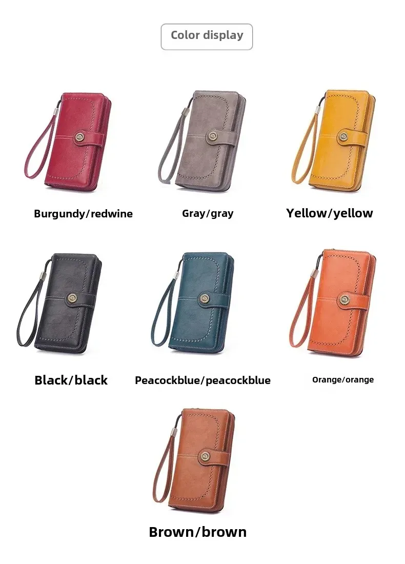 High Quality Women Wallet Anti-theft Leather Wallets For Woman Long Zipper Large Ladies Clutch Bag Female Purse Card Holder High Quality Women Wallet Anti-theft Leather Wallets For Woman Long Zipper Large Ladies Clutch Bag Female Purse Card Holder