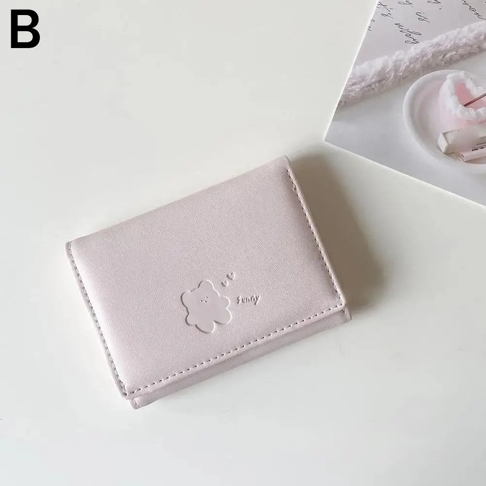 Women Short Bear Small Wallets Student Triple Fold Card Holder Girl ID Bag Card Holder Coin Purse Ladies Wallets Cartoon Bag Women Short Bear Small Wallets Student Triple Fold Card Holder Girl ID Bag Card Holder Coin Purse Ladies Wallets Cartoon Bag