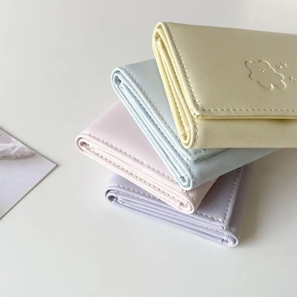 Women Short Bear Small Wallets Student Triple Fold Card Holder Girl ID Bag Card Holder Coin Purse Ladies Wallets Cartoon Bag Women Short Bear Small Wallets Student Triple Fold Card Holder Girl ID Bag Card Holder Coin Purse Ladies Wallets Cartoon Bag