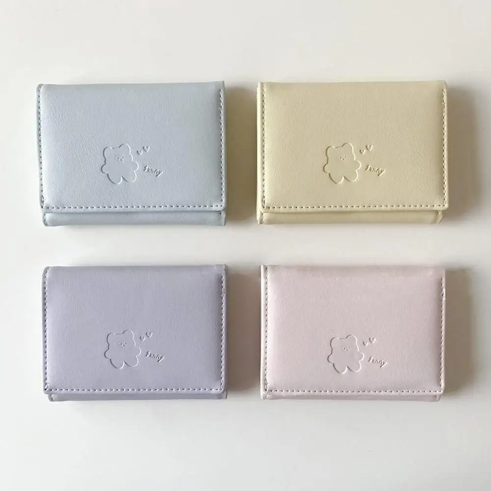 Women Short Bear Small Wallets Student Triple Fold Card Holder Girl ID Bag Card Holder Coin Purse Ladies Wallets Cartoon Bag Women Short Bear Small Wallets Student Triple Fold Card Holder Girl ID Bag Card Holder Coin Purse Ladies Wallets Cartoon Bag
