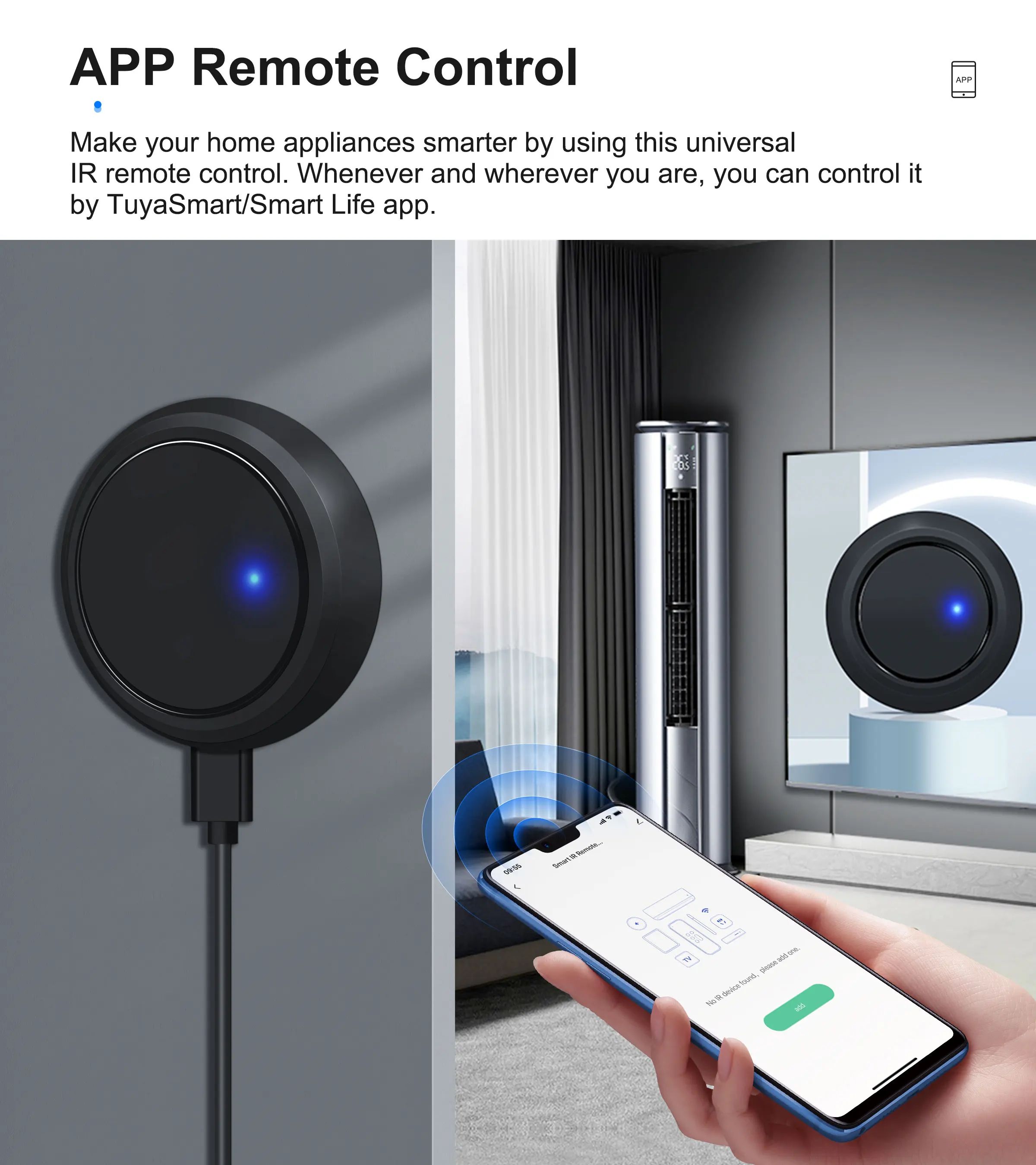 GIRIER Tuya WiFi Smart IR Remote Control Hub, Universal Infrared Remote Blaster for TV AC DVD STB, Works with Alexa Google Home GIRIER Tuya WiFi Smart IR Remote Control Hub, Universal Infrared Remote Blaster for TV AC DVD STB, Works with Alexa Google Home