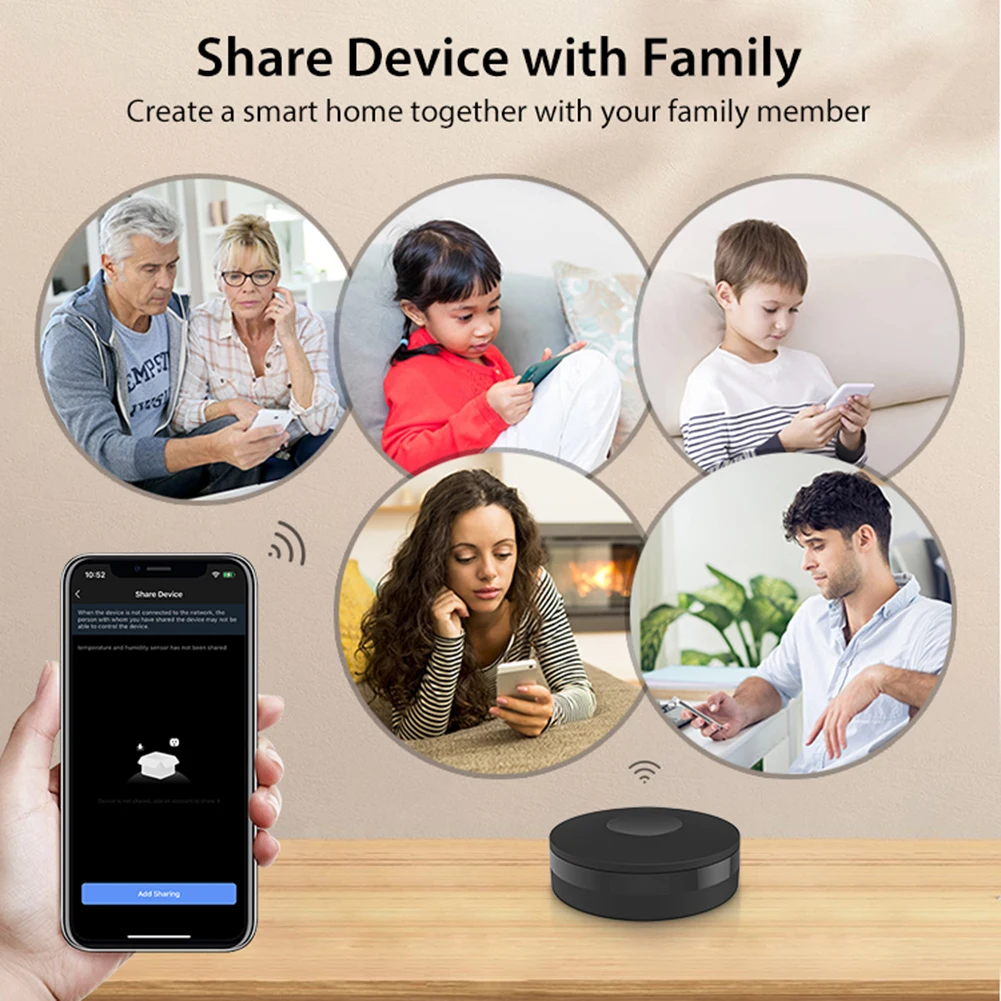 Tuya WiFi IR RF Remote Control Support for  Alexa Google Assistant Universal Controller for Air Conditioner TV Appliances