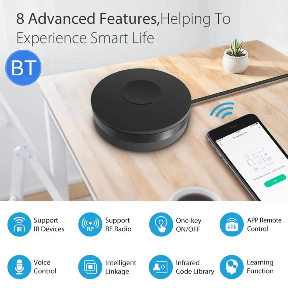 Tuya WiFi IR RF Remote Control Support for  Alexa Google Assistant Universal Controller for Air Conditioner TV Appliances