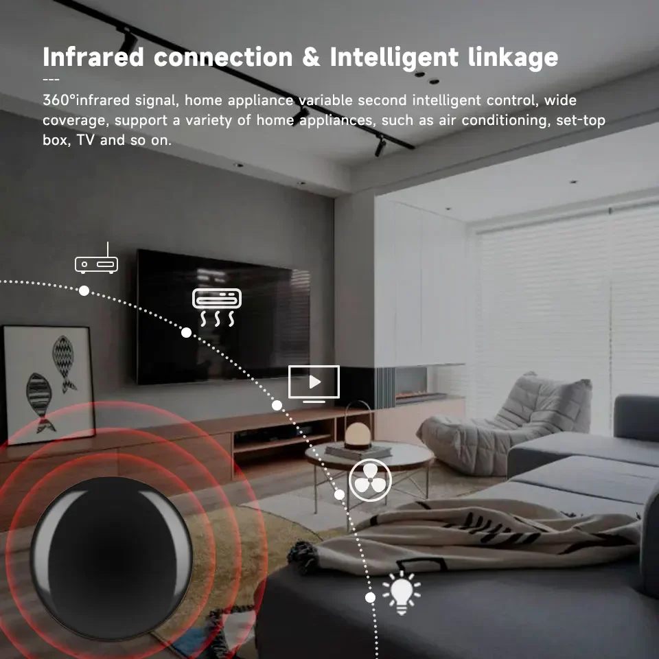 Tuya WiFi IR Remote Control Smart Home Remote Universal Infrared Controller For Air Conditioner Work With Alexa Google Home