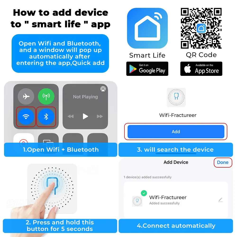 16A Tuya WiFi Smart Switch 2-way Control with Energy Monitor Switch Mini Smart Breaker Smart Life Control  Alexa Via Google Home