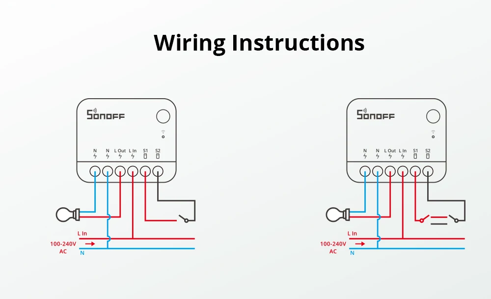 Sonoff Mini R4 Matter WiFi Smart Home Light Switch Sonoff Mini R4 Extreme Matter Relay Work with Alexa Google Home Homekit