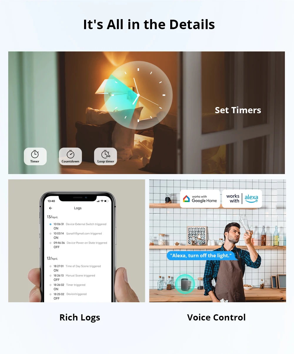 Sonoff Mini R4 Matter WiFi Smart Home Light Switch Sonoff Mini R4 Extreme Matter Relay Work with Alexa Google Home Homekit