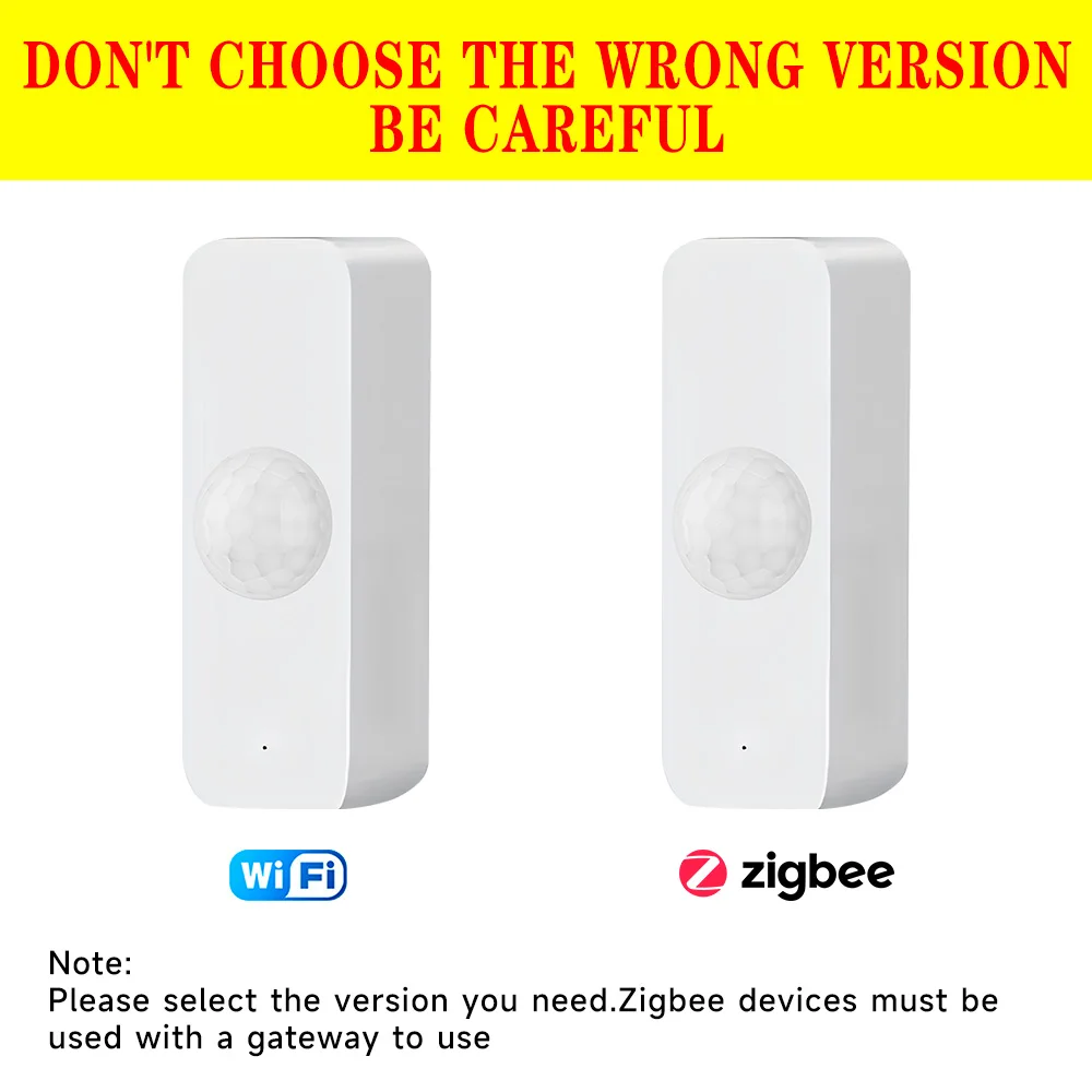 Tuya WiFi Zigbee PIR Motion Sensor Smart Home Human Body Infrared Detector Security Smart Life Works With Alexa Google Home