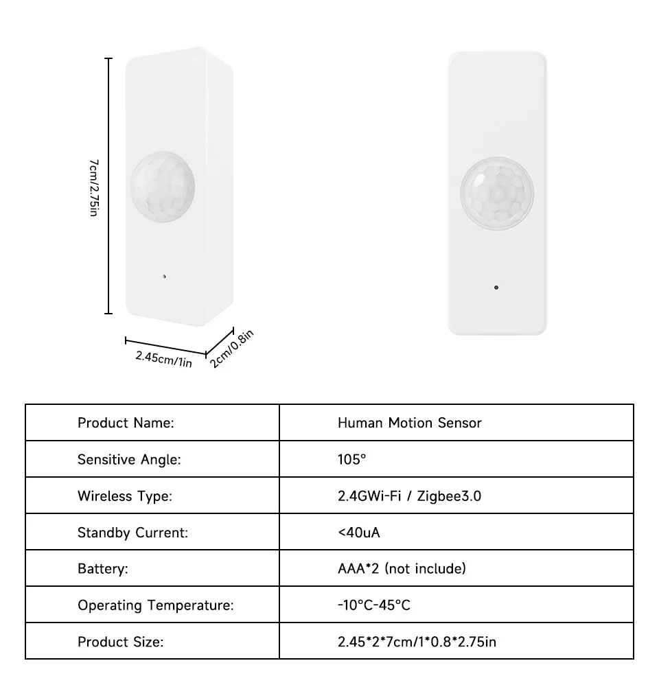 Tuya WiFi Zigbee PIR Motion Sensor Smart Home Human Body Infrared Detector Security Smart Life Works With Alexa Google Home