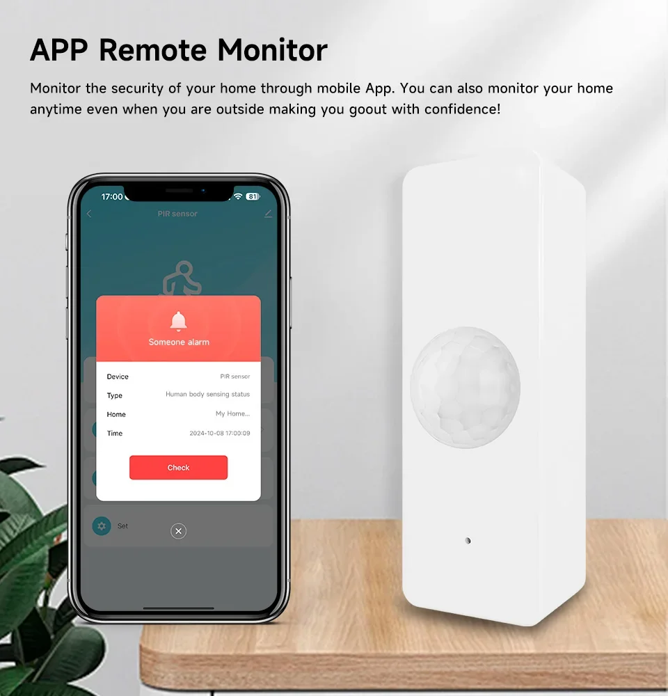 Tuya WiFi Zigbee PIR Motion Sensor Smart Home Human Body Infrared Detector Security Smart Life Works With Alexa Google Home