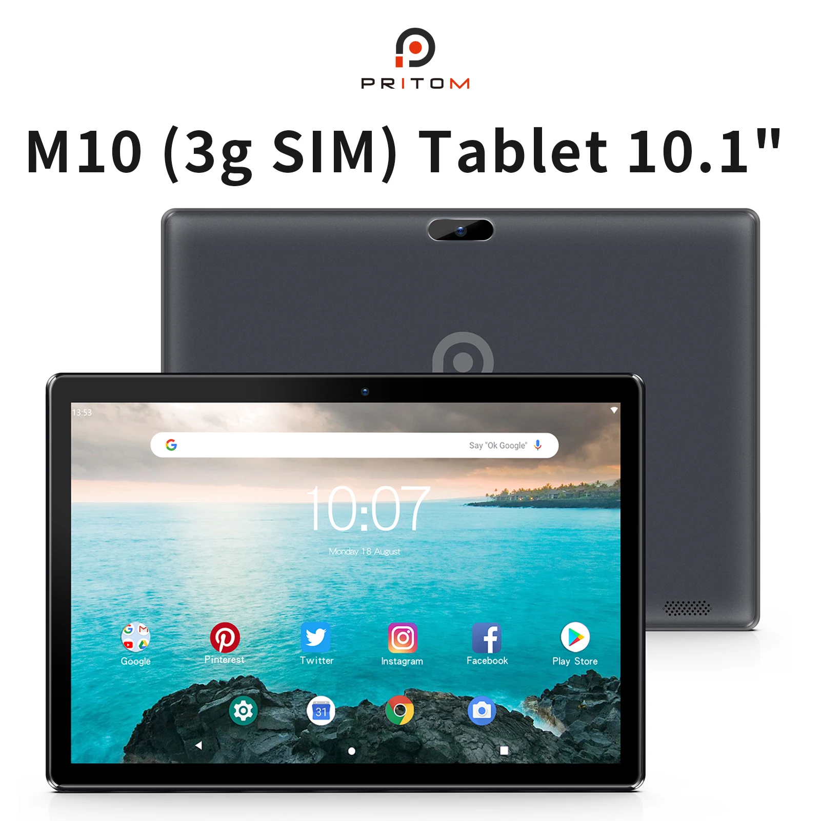 PRITOM 10 Inch Tablet PC with SIM Slot Android 13 64 GB Quad Core Touch Screen WiFi GPS Support 3G Phone Call PRITOM 10 Inch Tablet PC with SIM Slot Android 13 64 GB Quad Core Touch Screen WiFi GPS Support 3G Phone Call