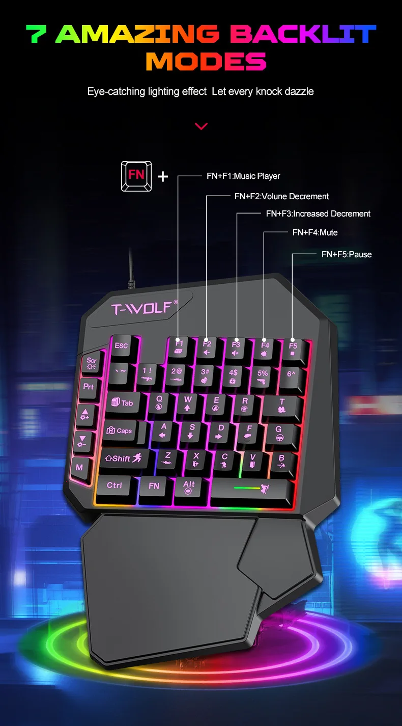 Kit Mobilador Gamer Kit Gaming Keyboard Mouse Mobile Games Converter 5 In 1 Combo One Hand Keyboard Converter Mobile Games TF900 Kit Mobilador Gamer Kit Gaming Keyboard Mouse Mobile Games Converter 5 In 1 Combo One Hand Keyboard Converter Mobile Games TF900
