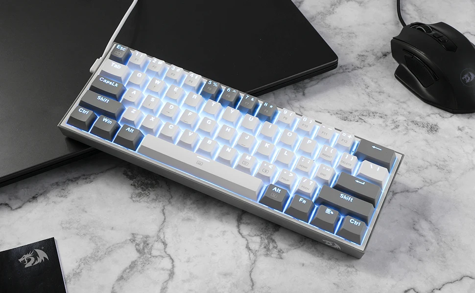 Redragon K617 Fizz 60% Wired RGB Gaming Keyboard, 61 Keys Hot-Swap Compact Mechanical Keyboard Red Switch Redragon K617 Fizz 60% Wired RGB Gaming Keyboard, 61 Keys Hot-Swap Compact Mechanical Keyboard Red Switch