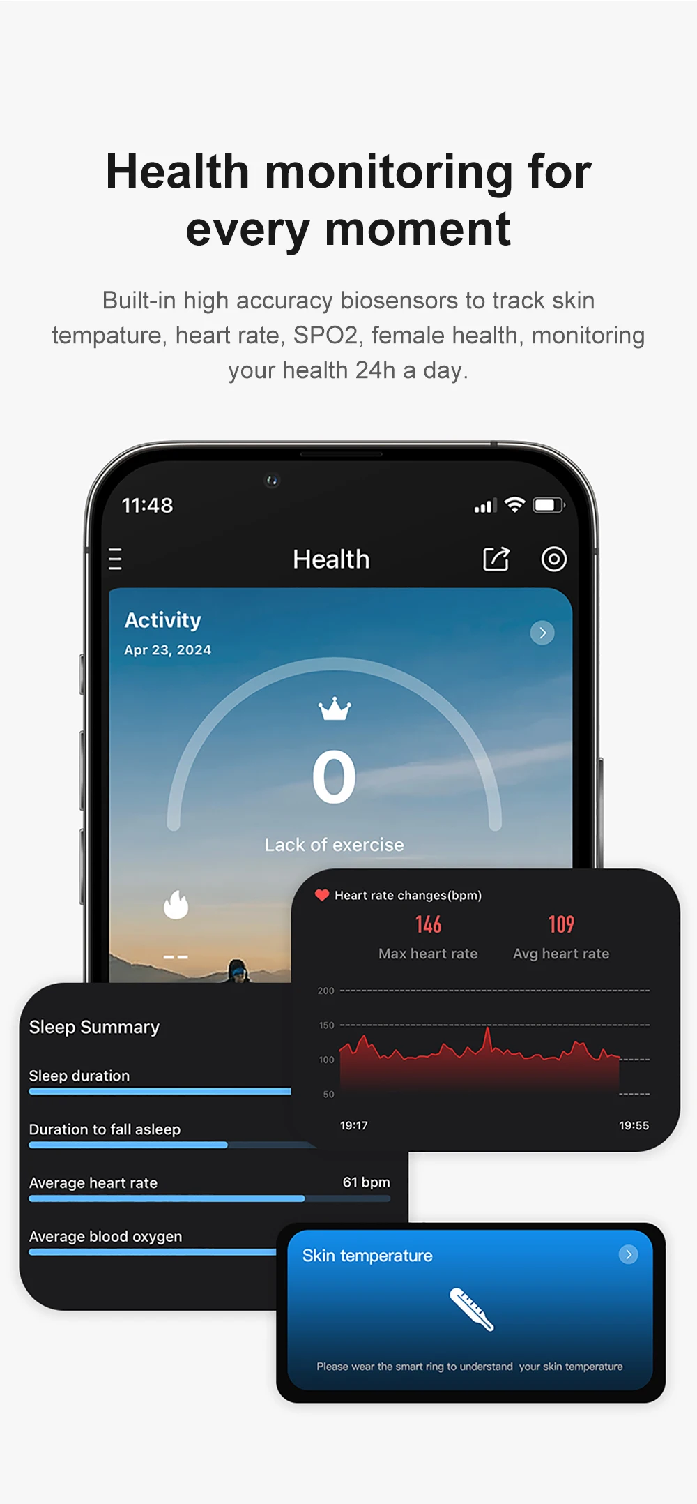 2024 COLMI R09 Smart Ring Men Women with Charging Case, Body Temperature Health and Sleep Monitor For Xiaomi Samsung Phone 2024 COLMI R09 Smart Ring Men Women with Charging Case, Body Temperature Health and Sleep Monitor For Xiaomi Samsung Phone