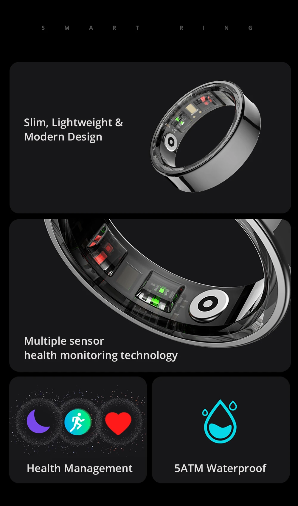 2024 COLMI R09 Smart Ring Men Women with Charging Case, Body Temperature Health and Sleep Monitor For Xiaomi Samsung Phone 2024 COLMI R09 Smart Ring Men Women with Charging Case, Body Temperature Health and Sleep Monitor For Xiaomi Samsung Phone