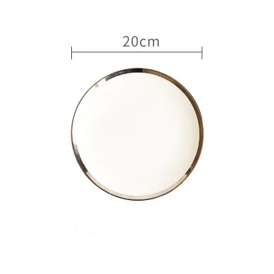 8 inch Silver edge